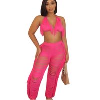Holiday Beach Women's Sexy Solid Color Spandex Pants Sets Pants Sets main image 5