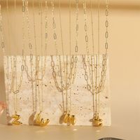 Copper Modern Style Classic Style Commute Letter Solid Color Pendant Necklace main image 6