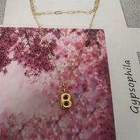 Copper Modern Style Classic Style Commute Letter Solid Color Pendant Necklace sku image 2