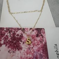 Copper Modern Style Classic Style Commute Letter Solid Color Pendant Necklace sku image 19