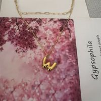 Copper Modern Style Classic Style Commute Letter Solid Color Pendant Necklace sku image 23