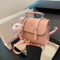 Women's Pu Leather Solid Color Cute Flip Cover Handbag main image 3