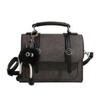 Women's Medium Pu Leather Solid Color Basic Classic Style Magnetic Buckle Crossbody Bag sku image 2