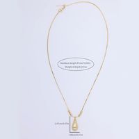 Copper 18K Gold Plated Casual Elegant Modern Style Beaded Gourd Pendant Necklace main image 2