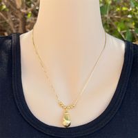 Copper 18K Gold Plated Casual Elegant Modern Style Beaded Gourd Pendant Necklace sku image 1