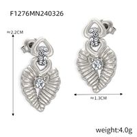 1 Pair Casual Simple Style Commute Flower Plating Inlay Titanium Steel Rhinestones 18K Gold Plated Ear Studs main image 10