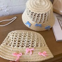 Women's Casual Bow Knot Wide Eaves Straw Hat main image 3