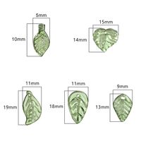 10 PCS/Package 5*10mm Hole 1~1.9mm Arylic Leaves Pendant main image 2