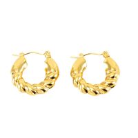 1 Pair Simple Style Geometric 304 Stainless Steel 18K Gold Plated Hoop Earrings Ear Studs main image 4