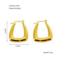 1 Pair Simple Style Bow Knot 304 Stainless Steel 18K Gold Plated Hoop Earrings sku image 1