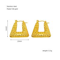 1 Paire Style Simple Noeud D'Arc Acier Inoxydable 304 Plaqué Or 18K Boucles D'oreilles Cerceau sku image 5