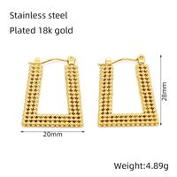 1 Pair Simple Style U Shape 304 Stainless Steel 18K Gold Plated Hoop Earrings sku image 4