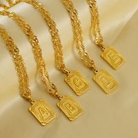 304 Stainless Steel 18K Gold Plated Casual Letter Pendant Necklace main image 1