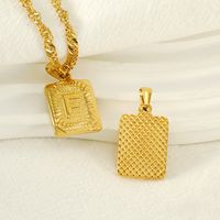 304 Stainless Steel 18K Gold Plated Casual Letter Pendant Necklace main image 4