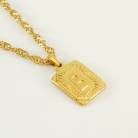 304 Stainless Steel 18K Gold Plated Casual Letter Pendant Necklace sku image 2