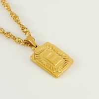 304 Stainless Steel 18K Gold Plated Casual Letter Pendant Necklace sku image 5