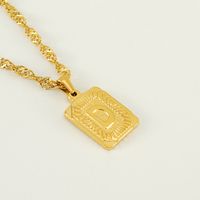 304 Stainless Steel 18K Gold Plated Casual Letter Pendant Necklace sku image 4