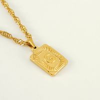 304 Stainless Steel 18K Gold Plated Casual Letter Pendant Necklace sku image 7