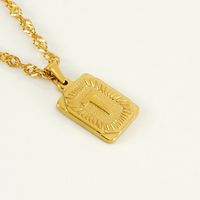 304 Stainless Steel 18K Gold Plated Casual Letter Pendant Necklace sku image 20