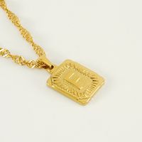 304 Stainless Steel 18K Gold Plated Casual Letter Pendant Necklace sku image 6