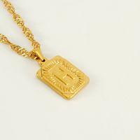 Edelstahl 304 18 Karat Vergoldet Lässig Brief Halskette Mit Anhänger sku image 8