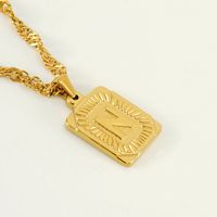 304 Stainless Steel 18K Gold Plated Casual Letter Pendant Necklace sku image 14