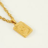 304 Stainless Steel 18K Gold Plated Casual Letter Pendant Necklace sku image 15