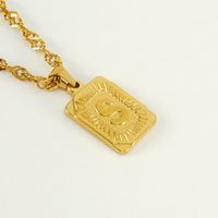 304 Stainless Steel 18K Gold Plated Casual Letter Pendant Necklace sku image 19