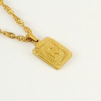 304 Stainless Steel 18K Gold Plated Casual Letter Pendant Necklace sku image 18