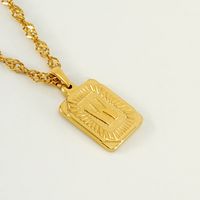 304 Stainless Steel 18K Gold Plated Casual Letter Pendant Necklace sku image 23