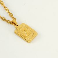 304 Stainless Steel 18K Gold Plated Casual Letter Pendant Necklace sku image 26