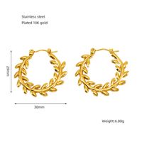 1 Pair Retro Star 304 Stainless Steel 18K Gold Plated Hoop Earrings sku image 3