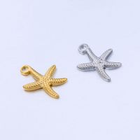 A Pack Of 3 18*14mm 304 Stainless Steel Starfish Polished Pendant main image 5