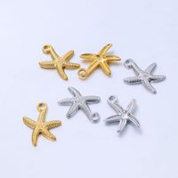 A Pack Of 3 18*14mm 304 Stainless Steel Starfish Polished Pendant main image 6