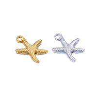 A Pack Of 3 18*14mm 304 Stainless Steel Starfish Polished Pendant main image 3