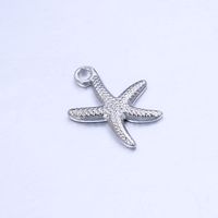 A Pack Of 3 18*14mm 304 Stainless Steel Starfish Polished Pendant sku image 1