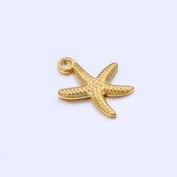 A Pack Of 3 18*14mm 304 Stainless Steel Starfish Polished Pendant sku image 2