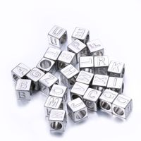 A Pack Of 3 Diameter 7 Mm Hole 5~5.9mm 304 Stainless Steel Letter Beads main image 1