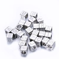 Un Pack De 3 Diamètre 7mm Trou 5~5.9mm Acier Inoxydable 304 Lettre Perles main image 1