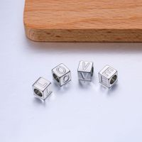 A Pack Of 3 Diameter 7 Mm Hole 5~5.9mm 304 Stainless Steel Letter Beads main image 4