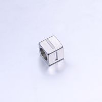 A Pack Of 3 Diameter 7 Mm Hole 5~5.9mm 304 Stainless Steel Letter Beads sku image 9