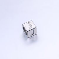 A Pack Of 3 Diameter 7 Mm Hole 5~5.9mm 304 Stainless Steel Letter Beads sku image 10