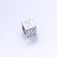 A Pack Of 3 Diameter 7 Mm Hole 5~5.9mm 304 Stainless Steel Letter Beads sku image 11