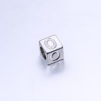 A Pack Of 3 Diameter 7 Mm Hole 5~5.9mm 304 Stainless Steel Letter Beads sku image 15