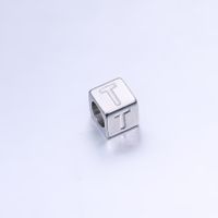 A Pack Of 3 Diameter 7 Mm Hole 5~5.9mm 304 Stainless Steel Letter Beads sku image 20