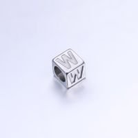 A Pack Of 3 Diameter 7 Mm Hole 5~5.9mm 304 Stainless Steel Letter Beads sku image 23