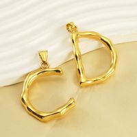 1 Piece 48*34mm 304 Stainless Steel 18K Gold Plated Letter Polished Pendant main image 1