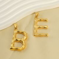 1 Piece 48*34mm 304 Stainless Steel 18K Gold Plated Letter Polished Pendant main image 3
