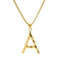 1 Piece 48*34mm 304 Stainless Steel 18K Gold Plated Letter Polished Pendant main image 4