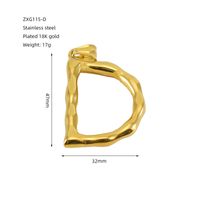 1 Piece 48*34mm 304 Stainless Steel 18K Gold Plated Letter Polished Pendant sku image 5